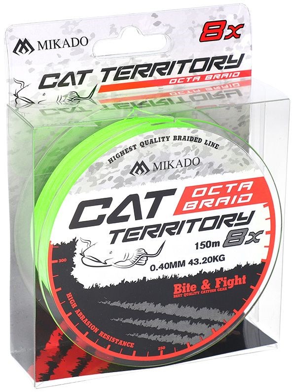 Mikado Splétaná Šňůra Cat territory Octa Braid Fluo 150 m (1)